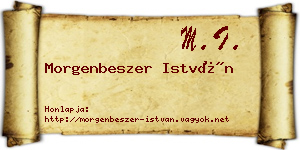 Morgenbeszer István névjegykártya